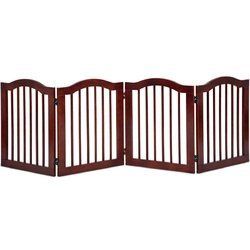 Folding Freestanding Wood Safety Gate for Dogs