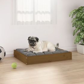 Solid Wood Pine Dog Bed for Small Dogs