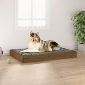 Solid Wood Pine Dog Bed for Large Dogs