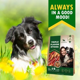 Triple Flavor Rawhide Treats for Dogs