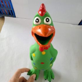 Rubber Chicken Squeaky Toy (Color: Green)