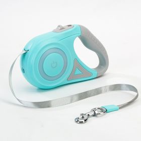 Extending Nylon Dog Leash with LED Lighting (Color: Green, size: 3M)