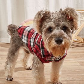 Red, Black, & White Plaid Shirt for Dogs (Color: Red, size: XL)