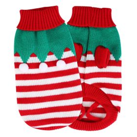 Christmas Turtleneck Sweater for Dogs (Type: Furball, size: L)